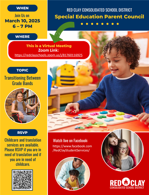 special education parent council march 2025 flyer